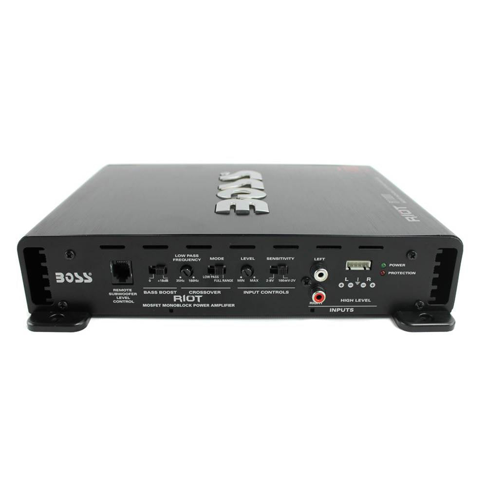 MTX TNE212D 12" 1200W Dual Loaded Car Subwoofer and Boss 1100W Amplifier w/ Kit