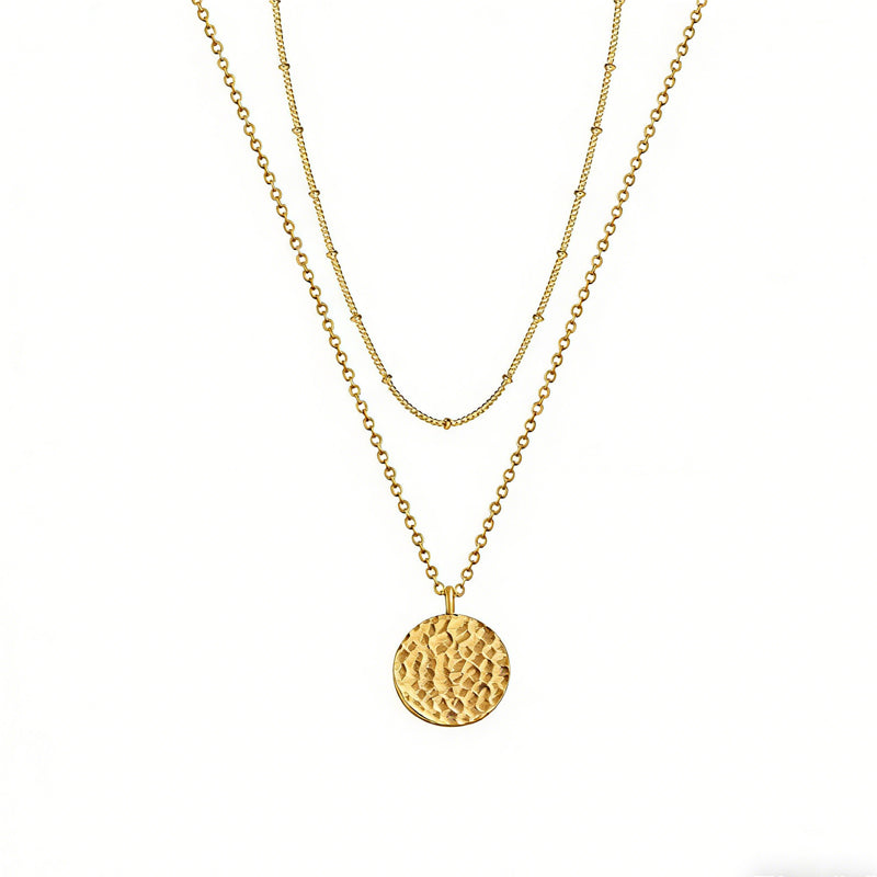 14K Gold Layered Choker Necklace