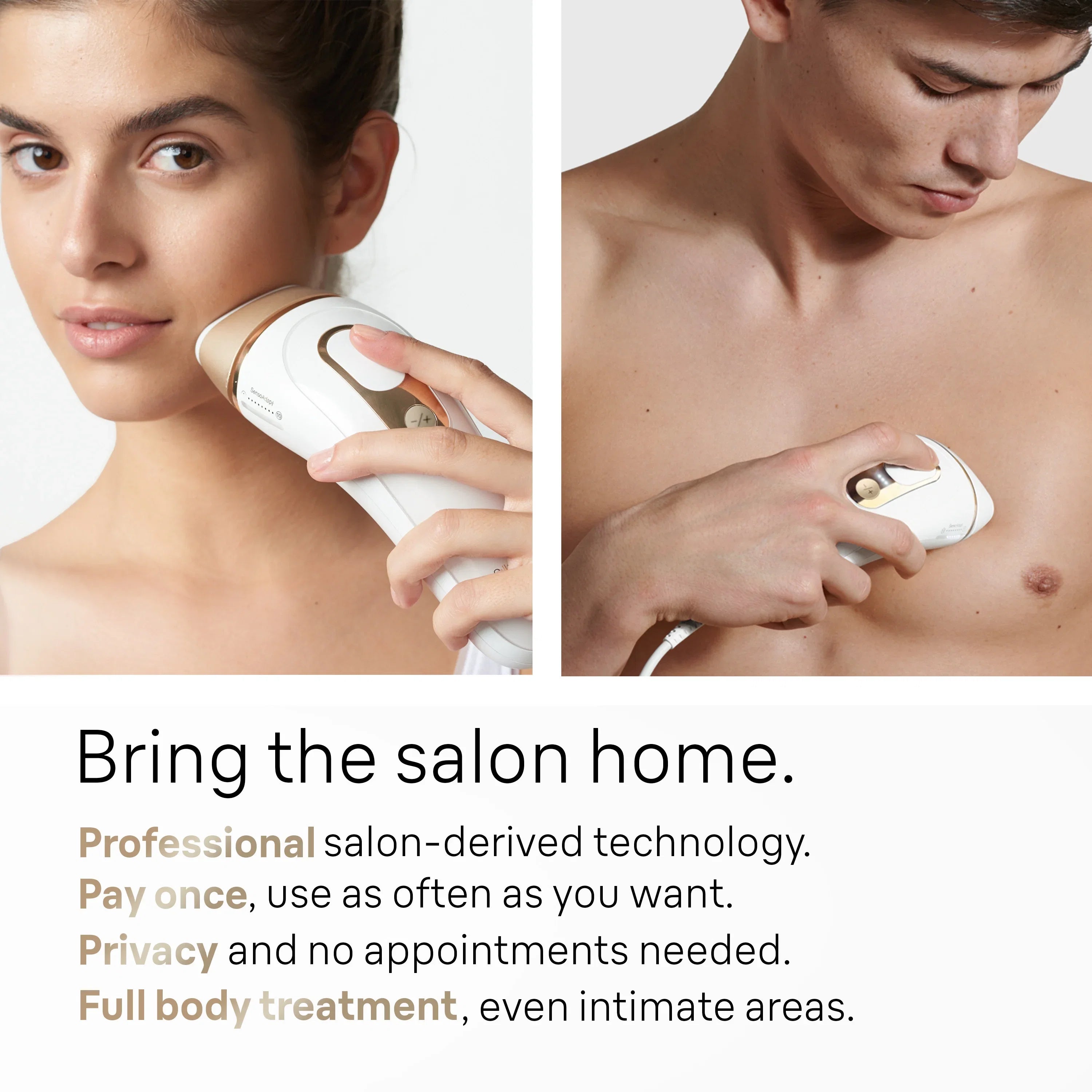Braun PL5147 Silk Expert Pro5 IPL Hair Removal Device for Women & Men, White-Gold