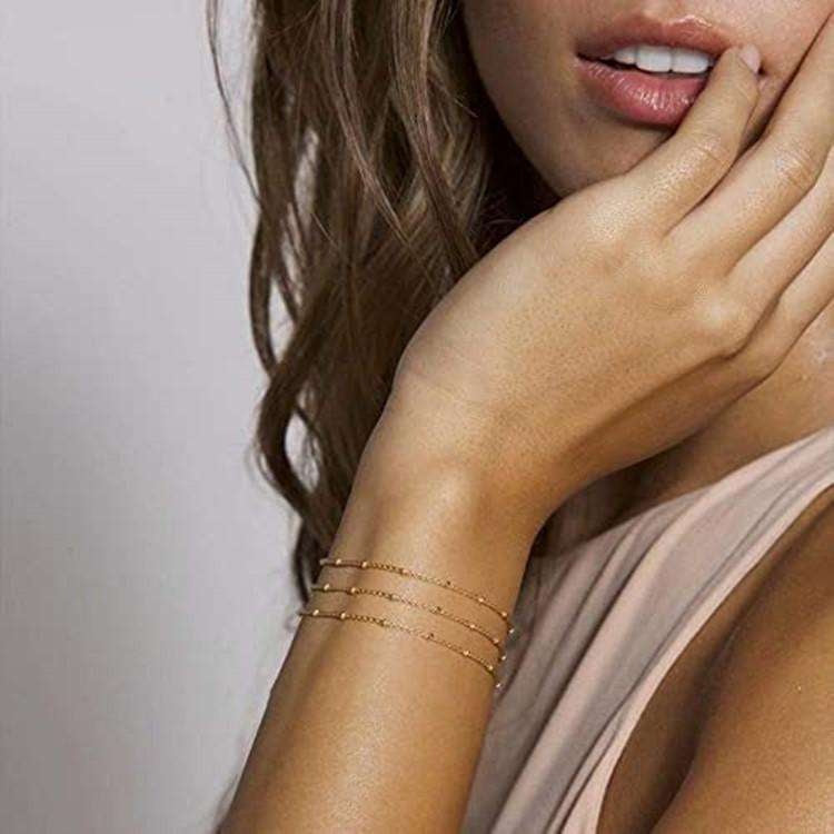 14K Gold Dainty Gold Bracelets