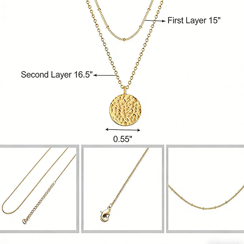 14K Gold Layered Choker Necklace