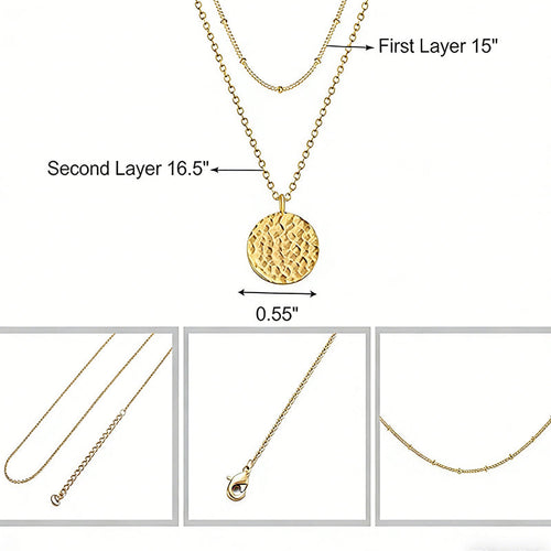 14K Gold Layered Choker Necklace