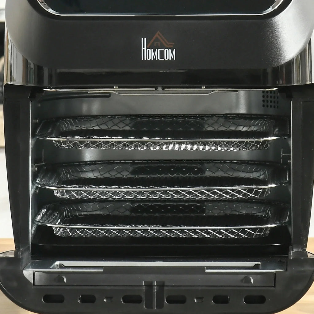 GVJMTKP 12 QT Air Fry Oven 8 In 1 Countertop Oven Combo with Air Fry Roast Broil Bake and Dehydrate 1700W with Accessories and LED Display Black