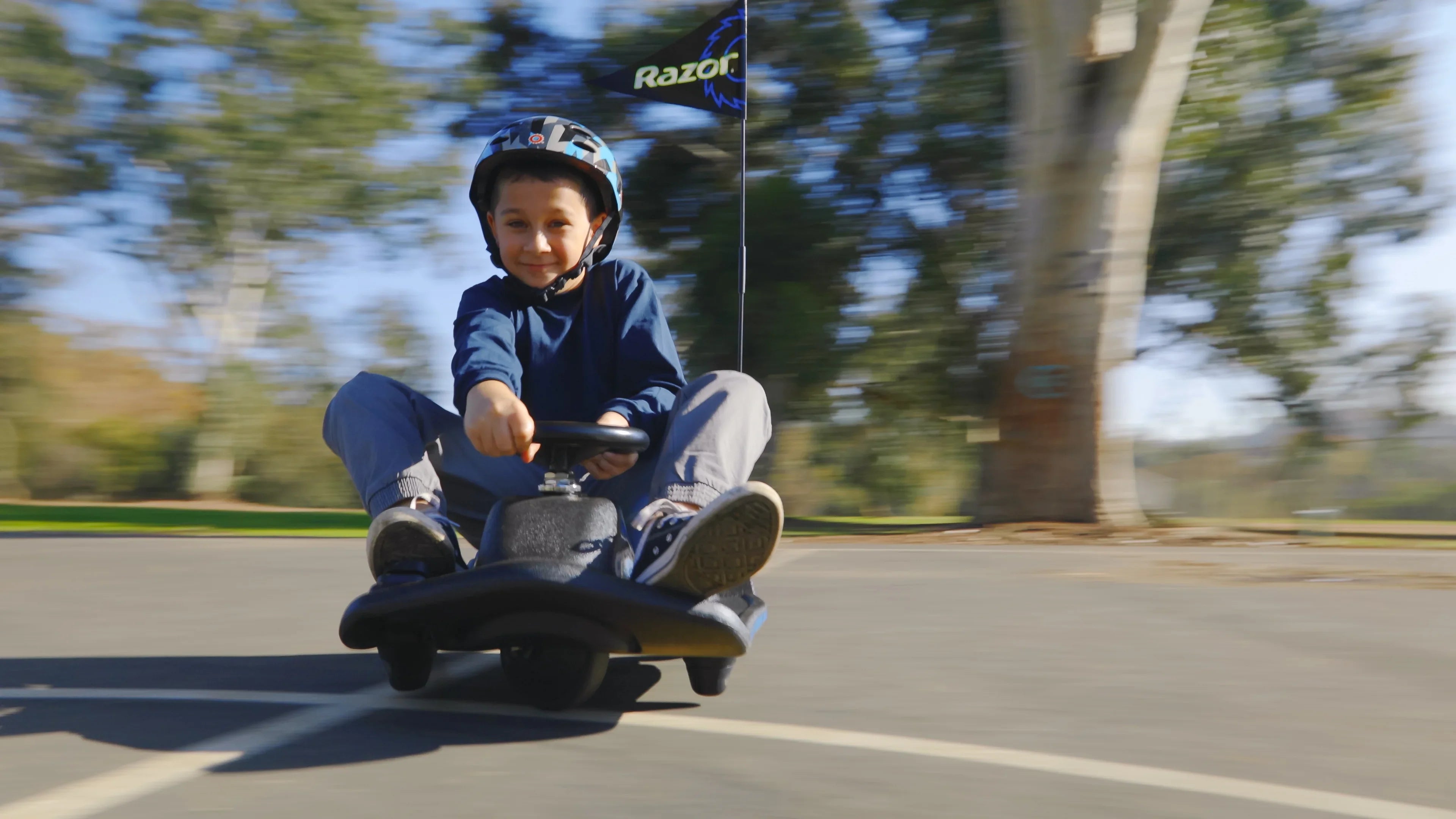 Razor Crazy Cart Shift - Blue, Electric Drifting Go Kart for Kids - 12V Powered Ride-On, Unisex
