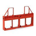 Titan Attachments UA USA Made Orange Step-Through Pallet Fork Frame Attachment, Rated 4,000 LB, Quick Tach Mounting
