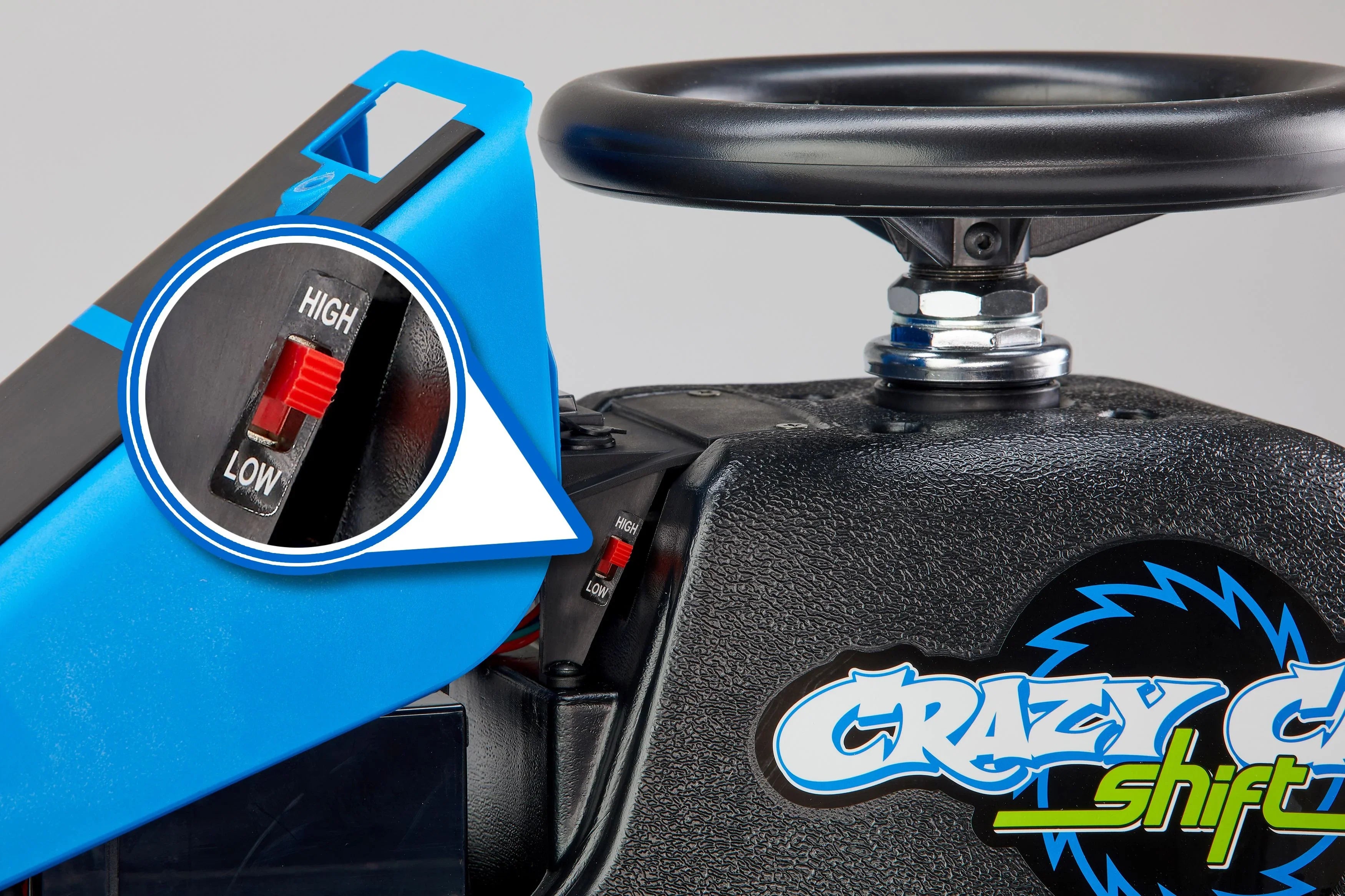 Razor Crazy Cart Shift - 12V Electric Drifting Go Kart for Kids - New High/Low Speed Switch and Simplified Drifting System
