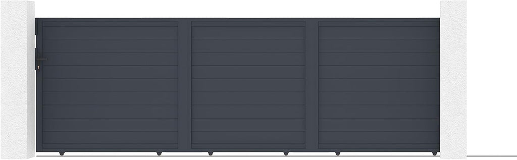Casanoov Aluminium Driveway Folding gate 4m Eiger 400B160 Grey