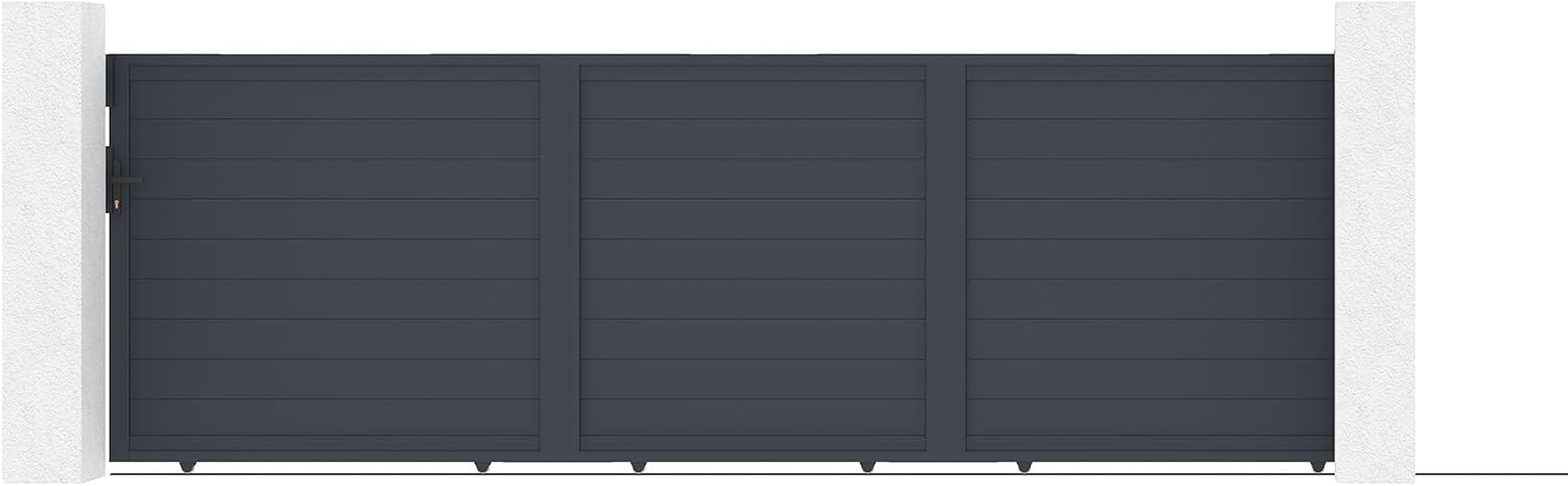 Casanoov Aluminium Driveway Folding gate 4m Eiger 400B160 Grey