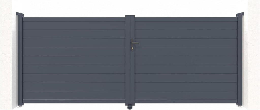 Casanoov Aluminium Driveway Folding gate 4m Eiger 400B160 Grey