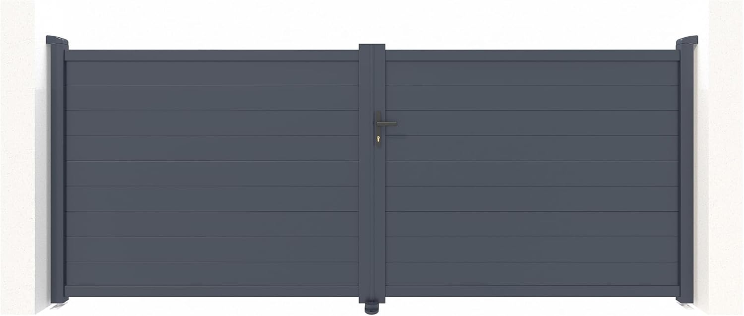Casanoov Aluminium Driveway Folding gate 4m Eiger 400B160 Grey