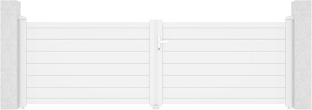 Casanoov Aluminium Driveway Folding gate 4m Eiger 400B160 Grey
