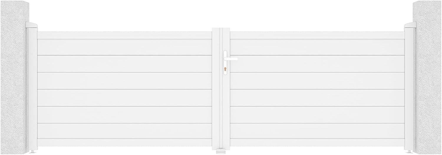 Casanoov Aluminium Driveway Folding gate 4m Eiger 400B160 Grey
