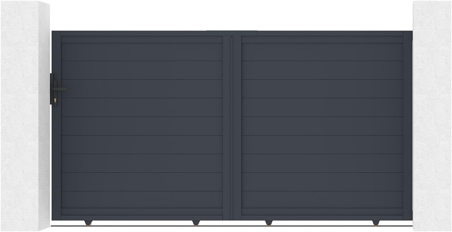 Casanoov Aluminium Driveway Folding gate 4m Eiger 400B160 Grey
