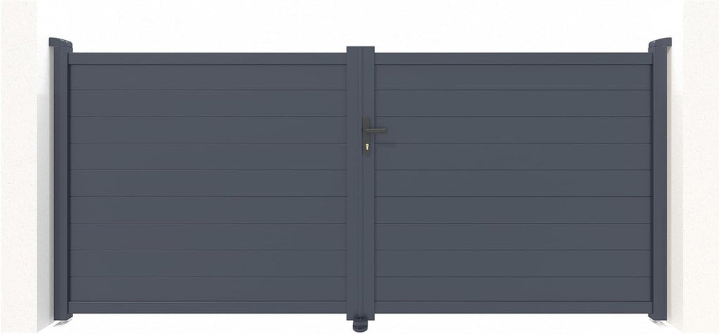 Casanoov Aluminium Driveway Folding gate 4m Eiger 400B160 Grey