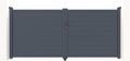 Casanoov Portail Battant EIGER 4 m 392 cm x 161 cm 6,3 m² Aluminium Gris Anthracite RAL 7016 Plein Sécurisé Intimité Jardin Extérieur Motorisable Résistant Corrosion Gonds Renforcés Inclus