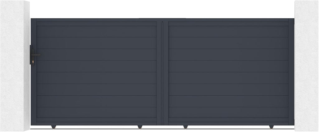 Casanoov Aluminium Driveway Folding gate 4m Eiger 400B160 Grey