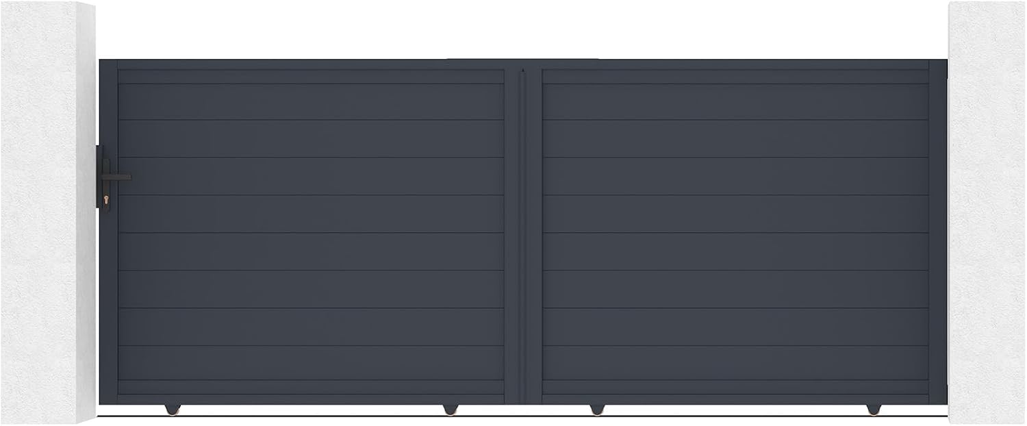 Casanoov Aluminium Driveway Folding gate 4m Eiger 400B160 Grey