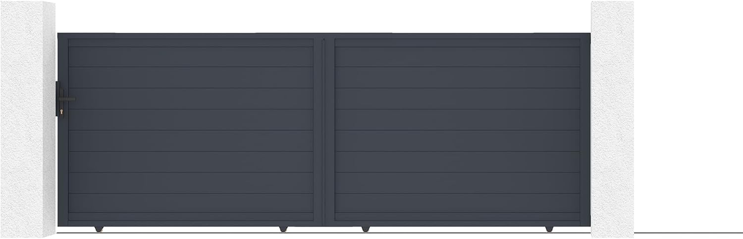 Casanoov Aluminium Driveway Folding gate 4m Eiger 400B160 Grey
