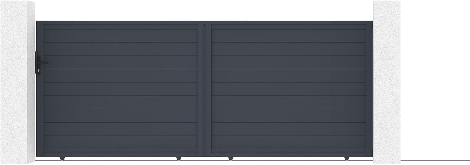 Casanoov Aluminium Driveway Folding gate 4m Eiger 400B160 Grey