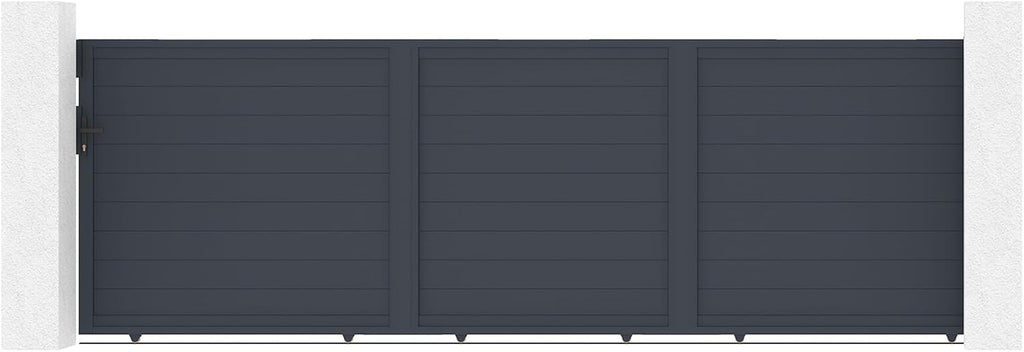 Casanoov Aluminium Driveway Folding gate 4m Eiger 400B160 Grey
