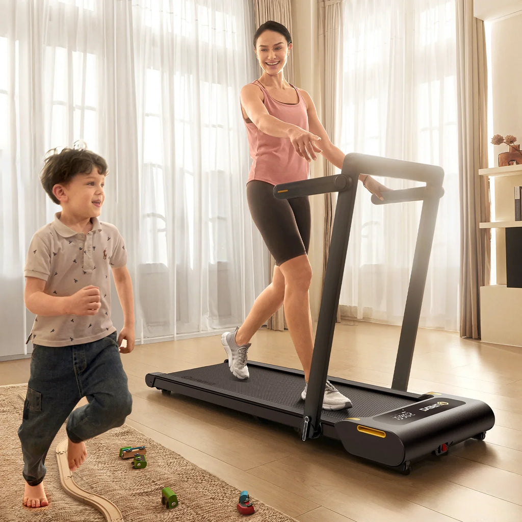 UREVO Folding Treadmill with 5% Incline, 2.5HP Under Desk Treadmill 265lbs Weight Capacity with Remote Control for Home Office Workouts