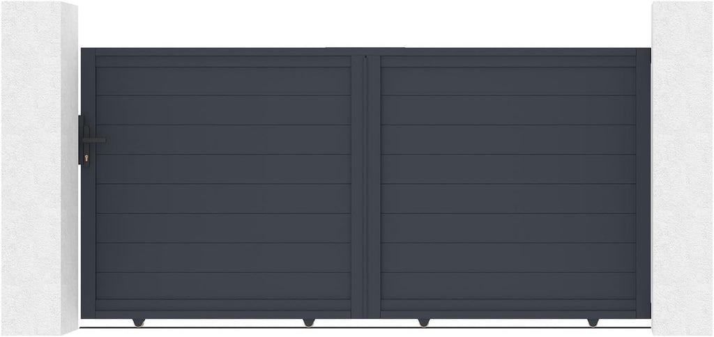 Casanoov Aluminium Driveway Folding gate 4m Eiger 400B160 Grey