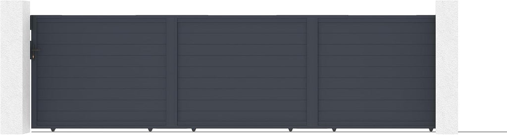 Casanoov Aluminium Driveway Folding gate 4m Eiger 400B160 Grey