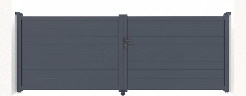 Casanoov Aluminium Driveway Folding gate 4m Eiger 400B160 Grey
