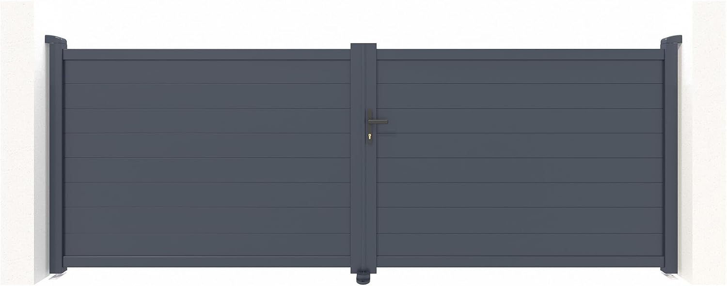 Casanoov Aluminium Driveway Folding gate 4m Eiger 400B160 Grey