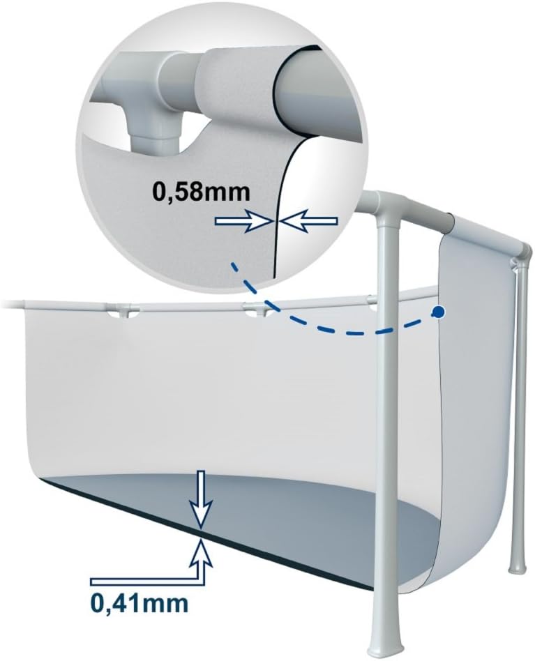 Intex 28382 Kit Piscine avec Panneau Graphite 4,78 m X 1,24 m