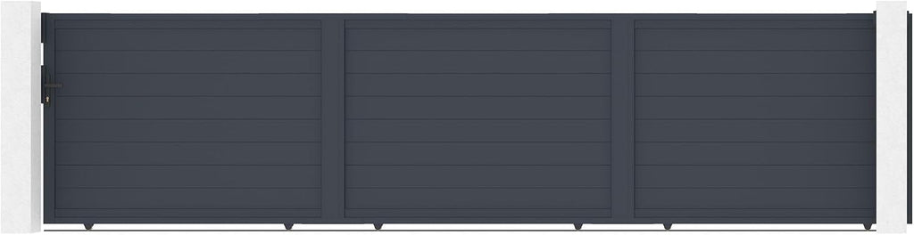 Casanoov Aluminium Driveway Folding gate 4m Eiger 400B160 Grey