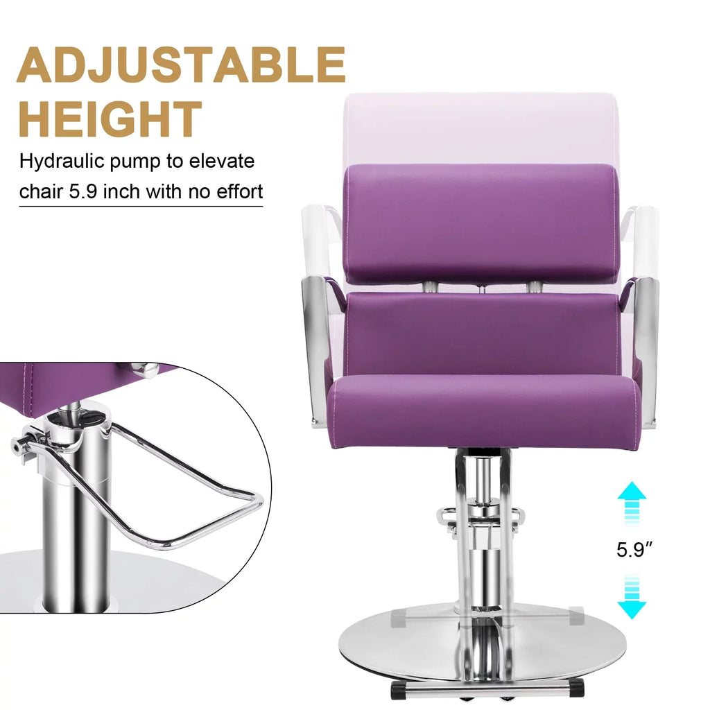 Omysalon Salon Chair Heavy Duty for Stylist, Barber Chair 360 Degree Swivel, Hydraulic Pump for Hair Cutting, Beauty Spa Styling Hairdressing Tattoo Equipment