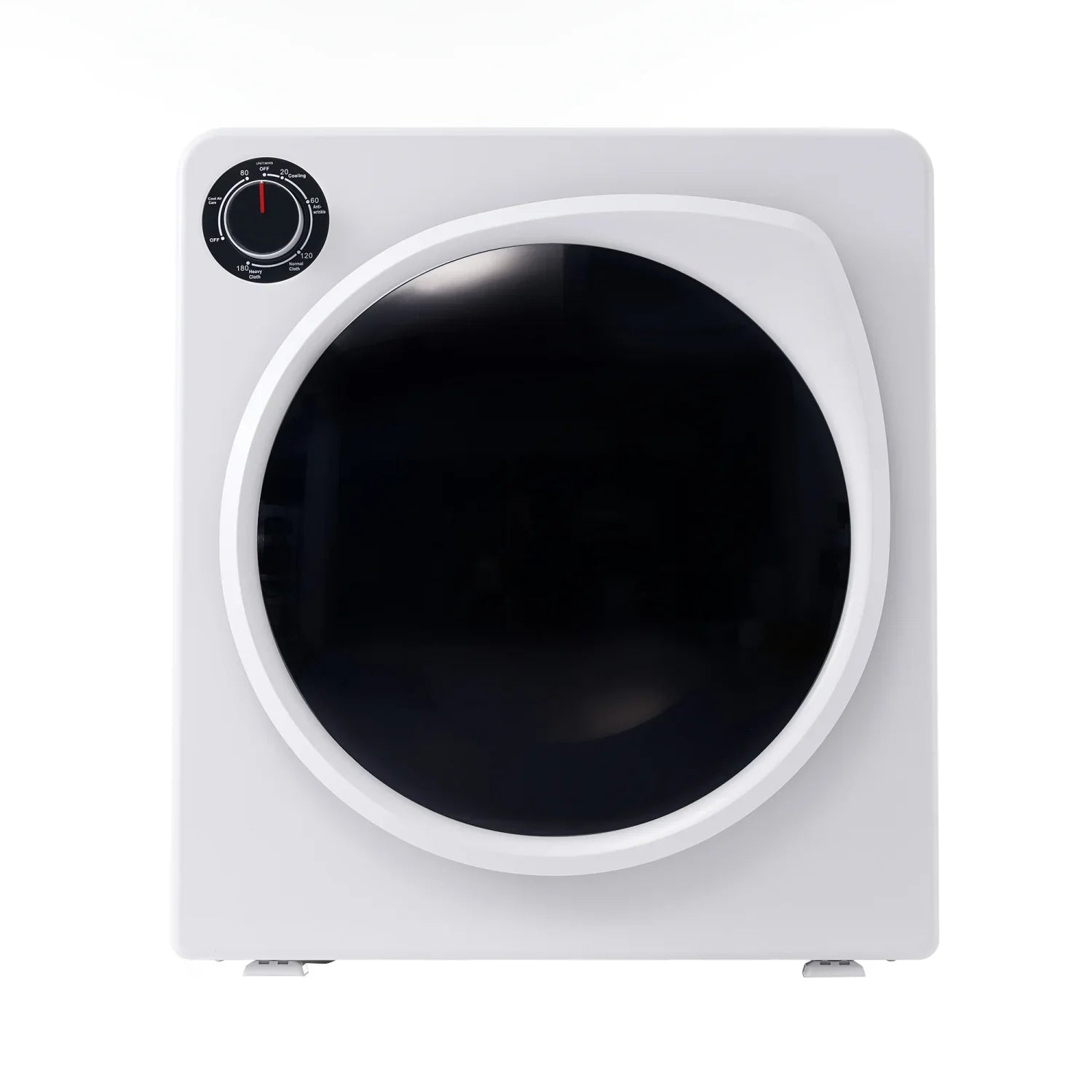 ZNESKPG 1.95 Cu.ft Front Load Clothes Dryer Portable Compact Dryer 830W 5 Drying Modes Stainless Steel Drum with Overheat Protection Dust Removal Deodorization and Lint Removal Func