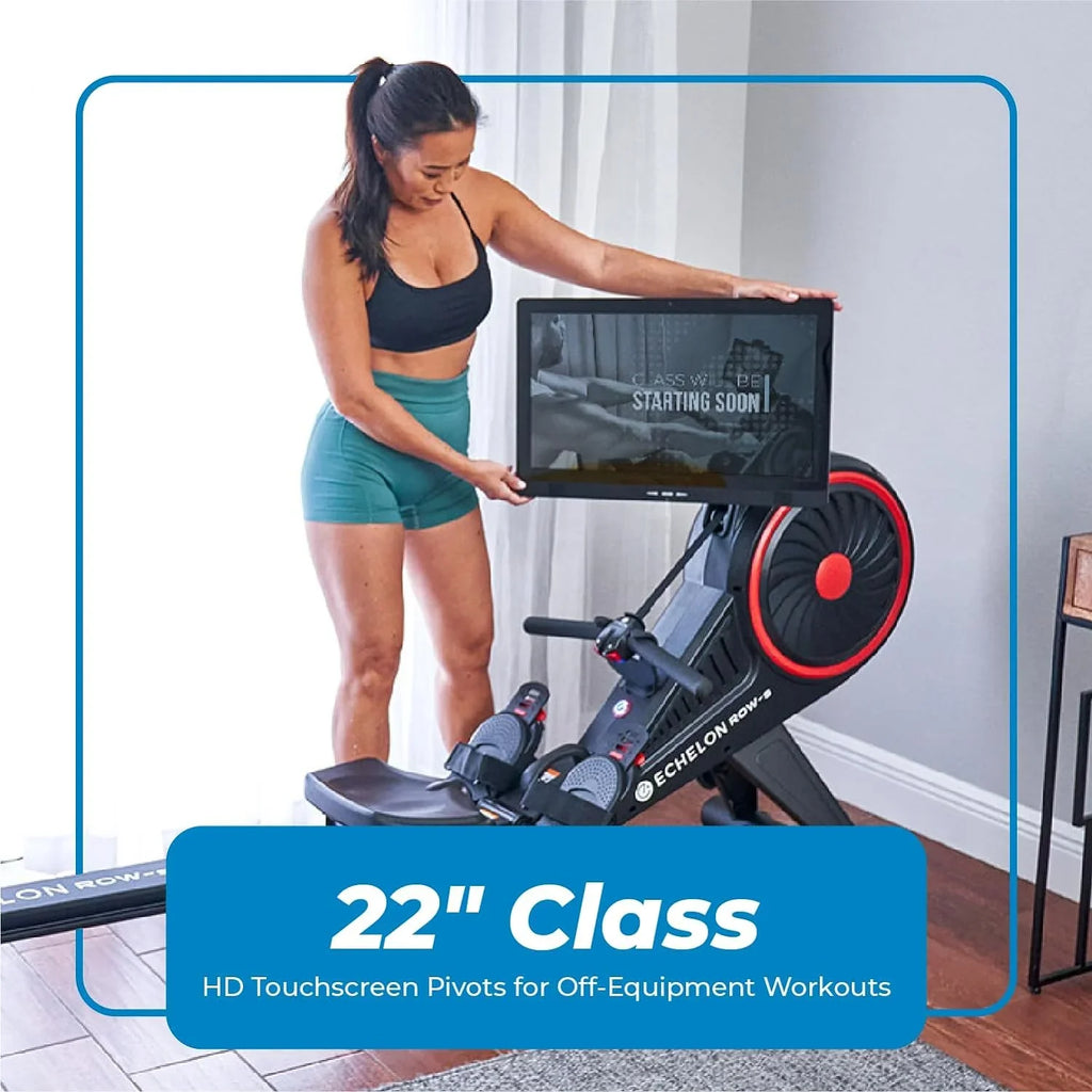 Echelon Row-S Smart Rowing Machine with 22" HD Rotating Touchscreen + 30-Day Free Membership