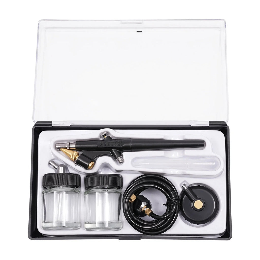 Airbrush Spray Booth Kit With LED Light & Filter Hose for Model Painting Airbrushing Set