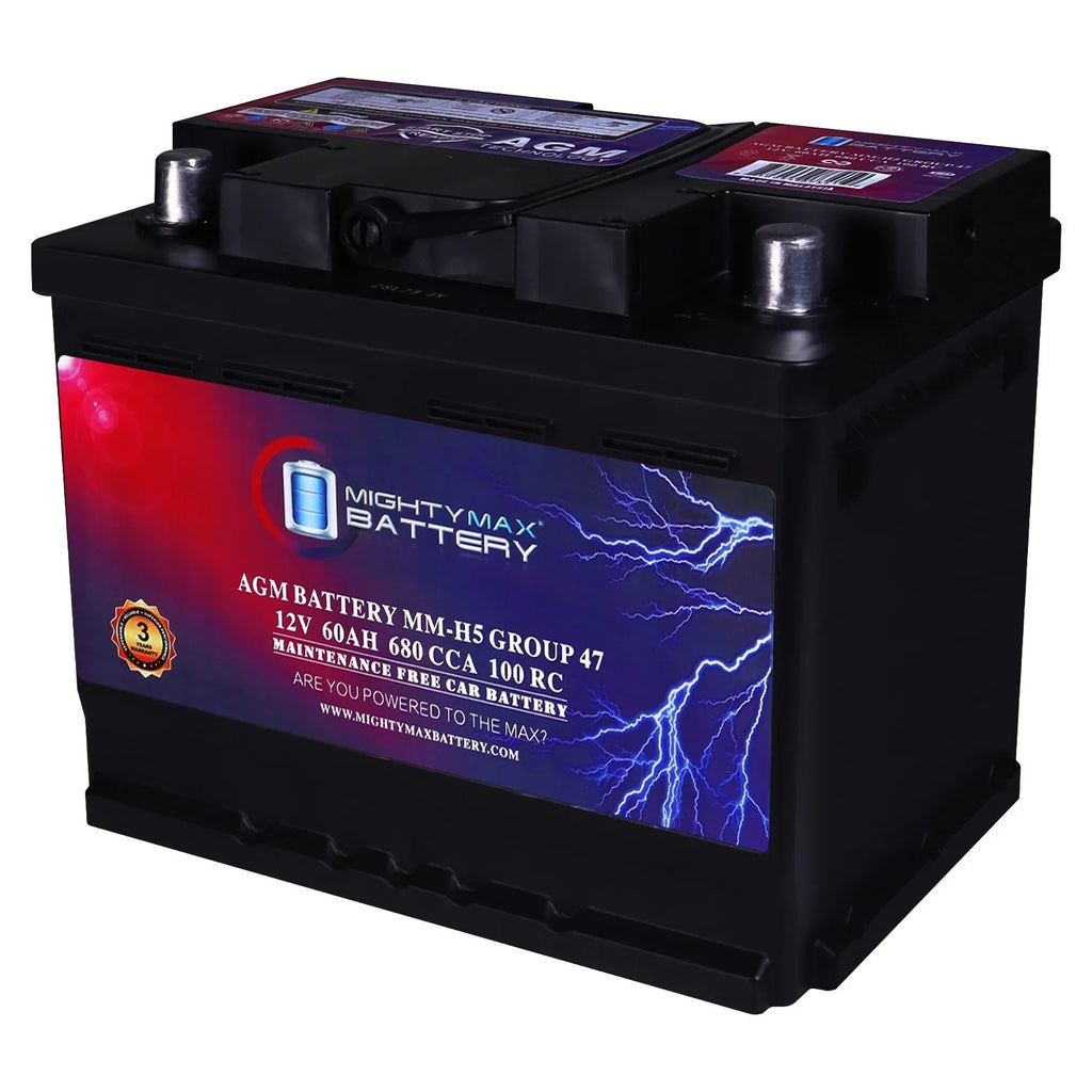 MM-H5 Group 47 12V 60AH 100RC 680CCA Replacement Battery Compatible with Chevrolet Astra (Non-US/Canada) 99-08