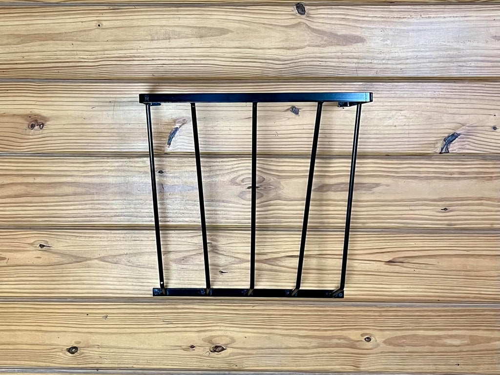 Heavy Duty Steel Wall Hay Rack by Dutch Ranch| Steel Hay Rack for Sheep, Goats & Livestock | Hay Feeder Wall Mount for Easy Hay Storage | Black 18.5'' Long Horse Hay Feeder | Made in USA