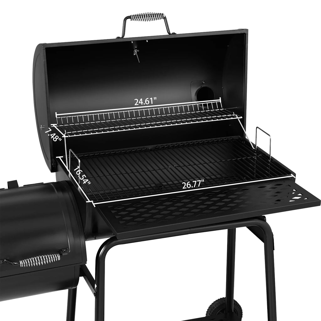 Royal Gourmet 30" CC1830F Charcoal Grill with Offset Smoker