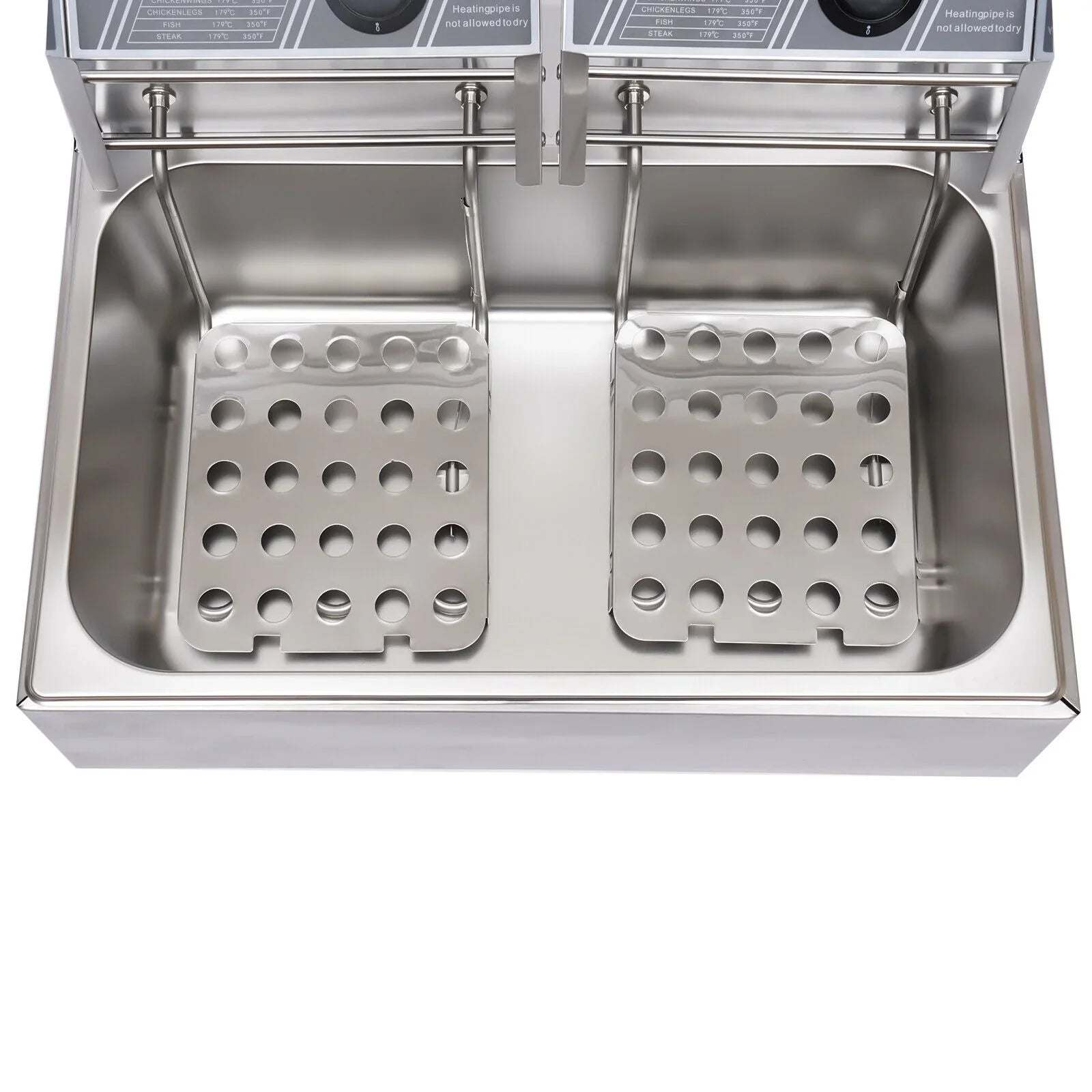 5000W Extra Large Electric Deep Fryer Commercial Restaurant Fry Basket 12L Electric Deep Fryer Single Tank Stainless Steel Fry Basket Commercial Electric Deep Fryer Stainless Steel