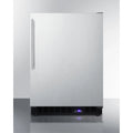 Frost-free built-in undercounter all-freezer for residential or commercial use, with stainless steel wrapped exterior and thin handle