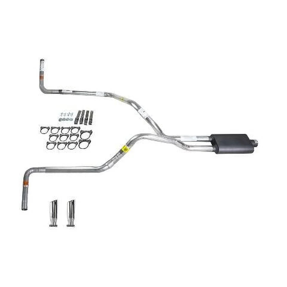 Silverado 88-95 dual exhaust 2.5 pipe Flowsound Muffler RC Tip Side Exit
