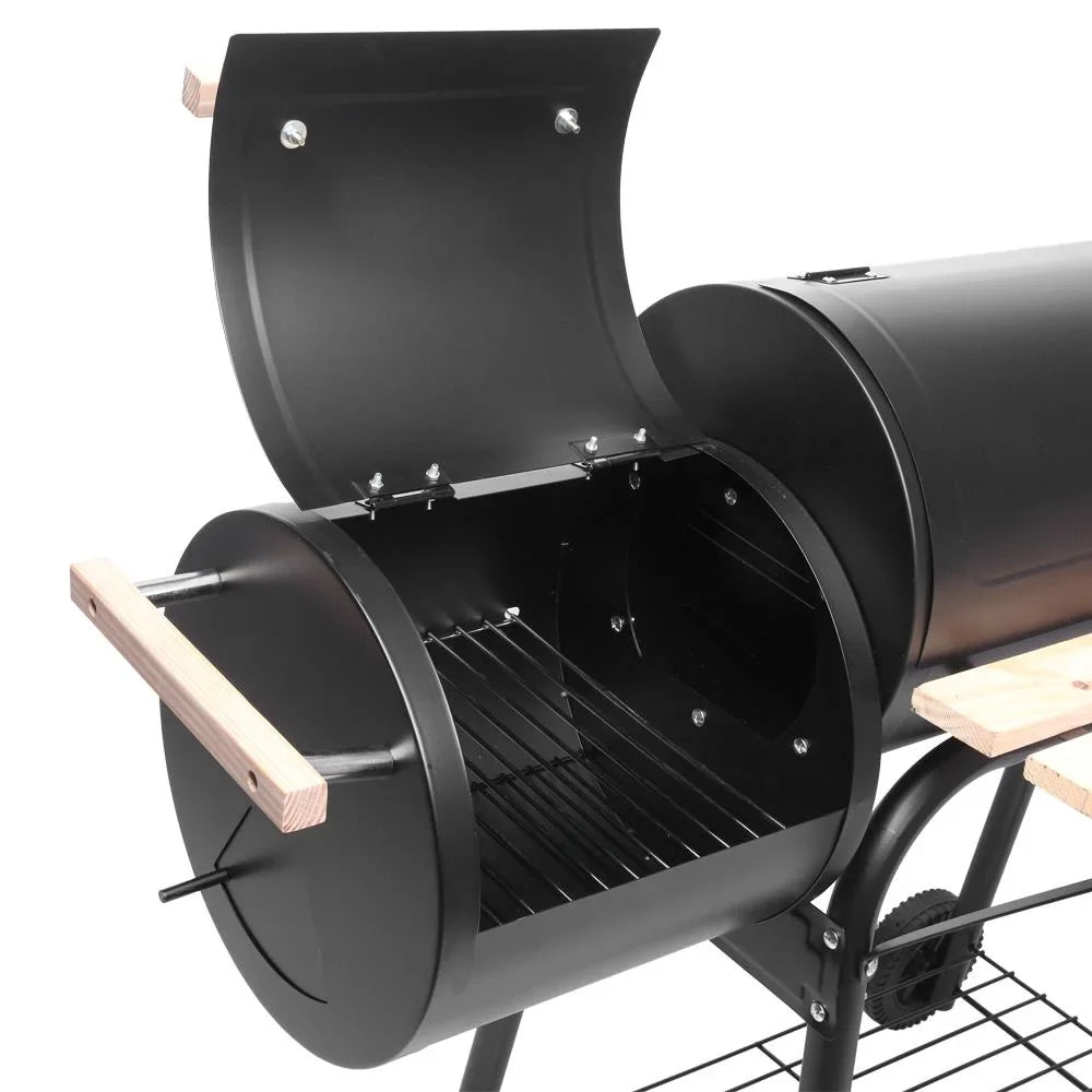UBesGoo Charcoal Grill Portable BBQ Grill and Offset Smoker Steel BBQ Pit Outdoor for Camping, Black