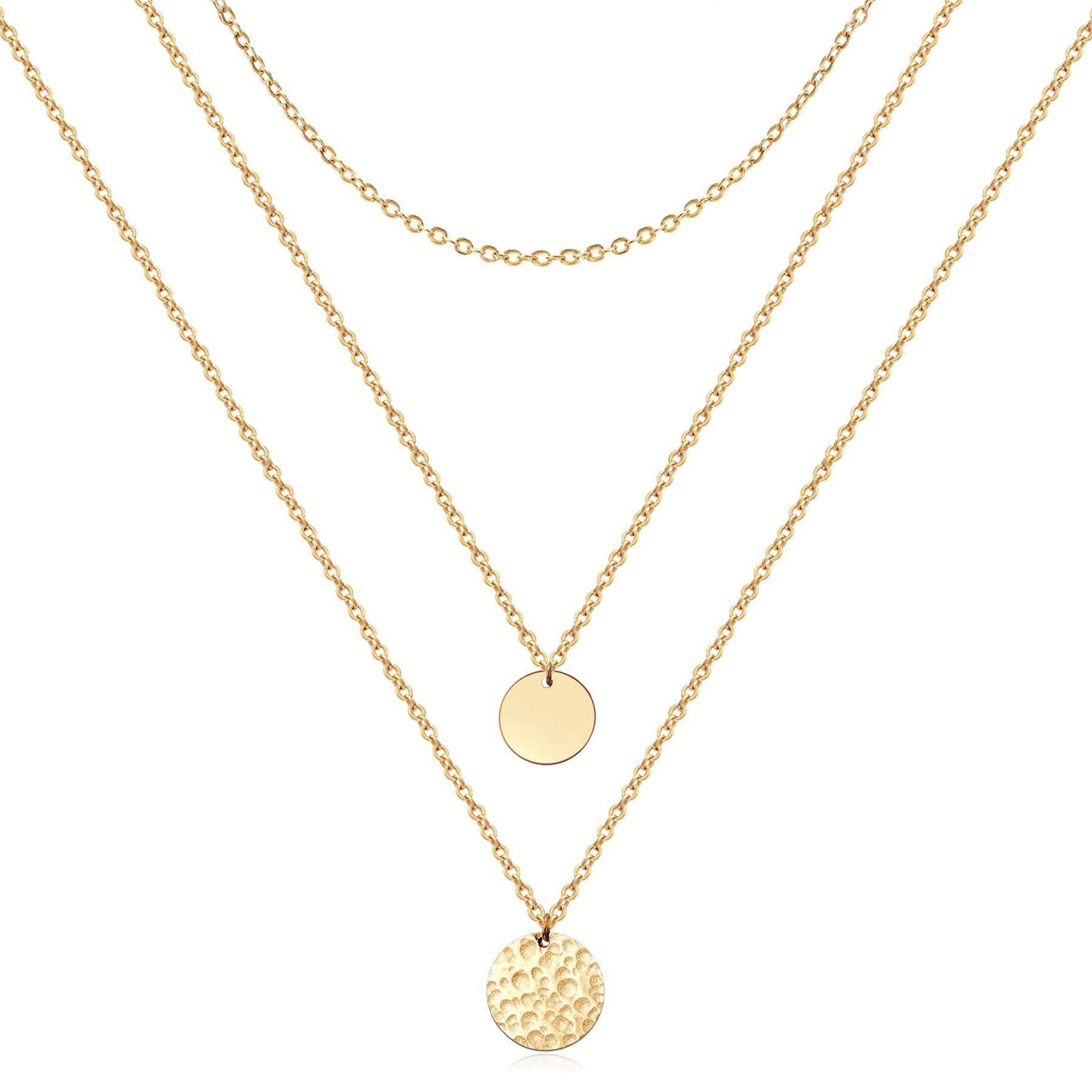 14K Gold Layered Choker Necklace