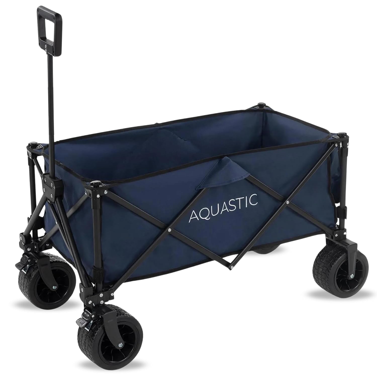 AQUASTIC Chariot avec Roues de Transport Caro Chariot à Main avec Roues résistantes en PVC, idéal pour Le Jardin et la Plage, doté d'un Dossier réglable Olive