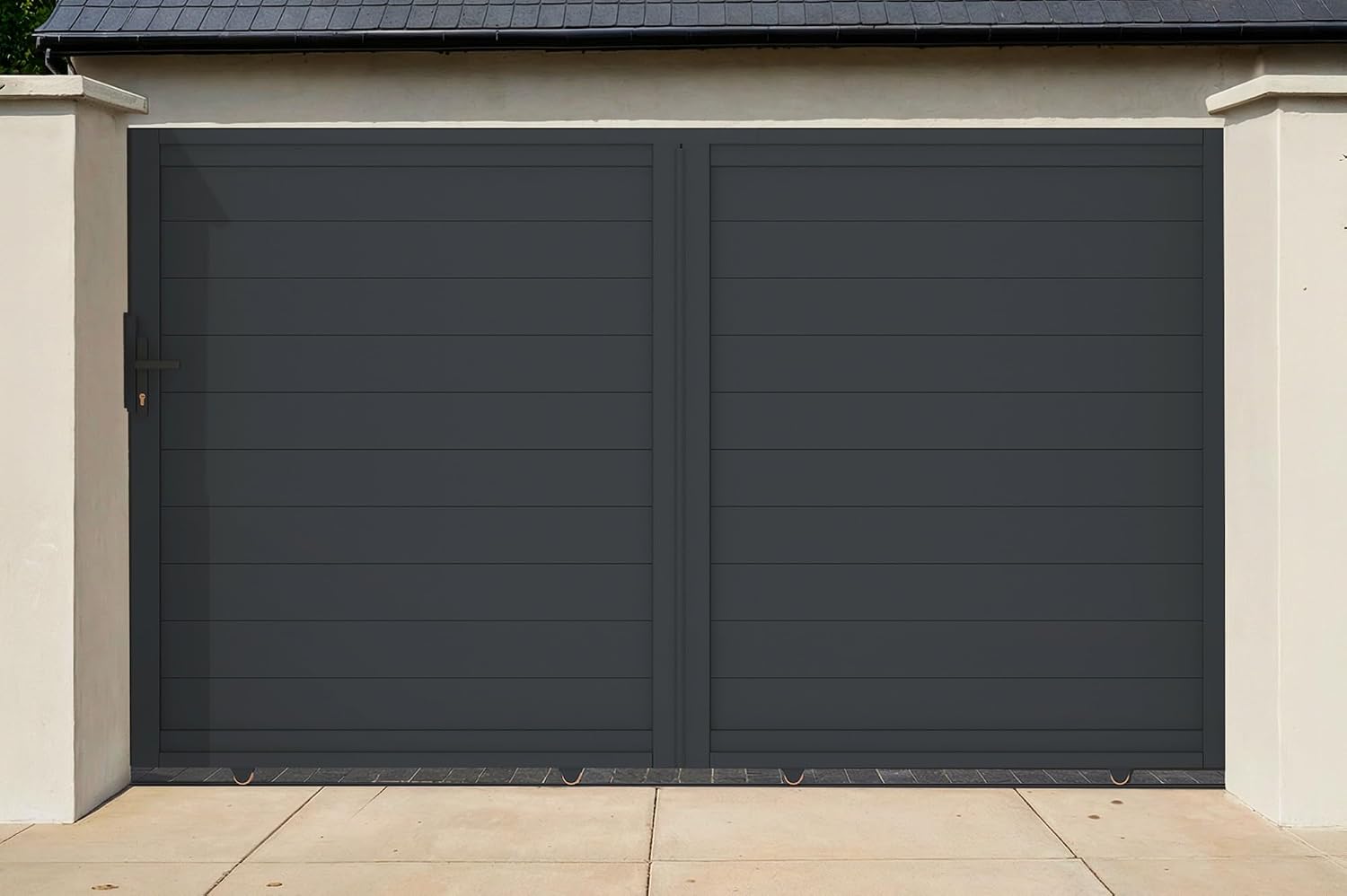 Casanoov Aluminium Driveway Folding gate 4m Eiger 400B160 Grey