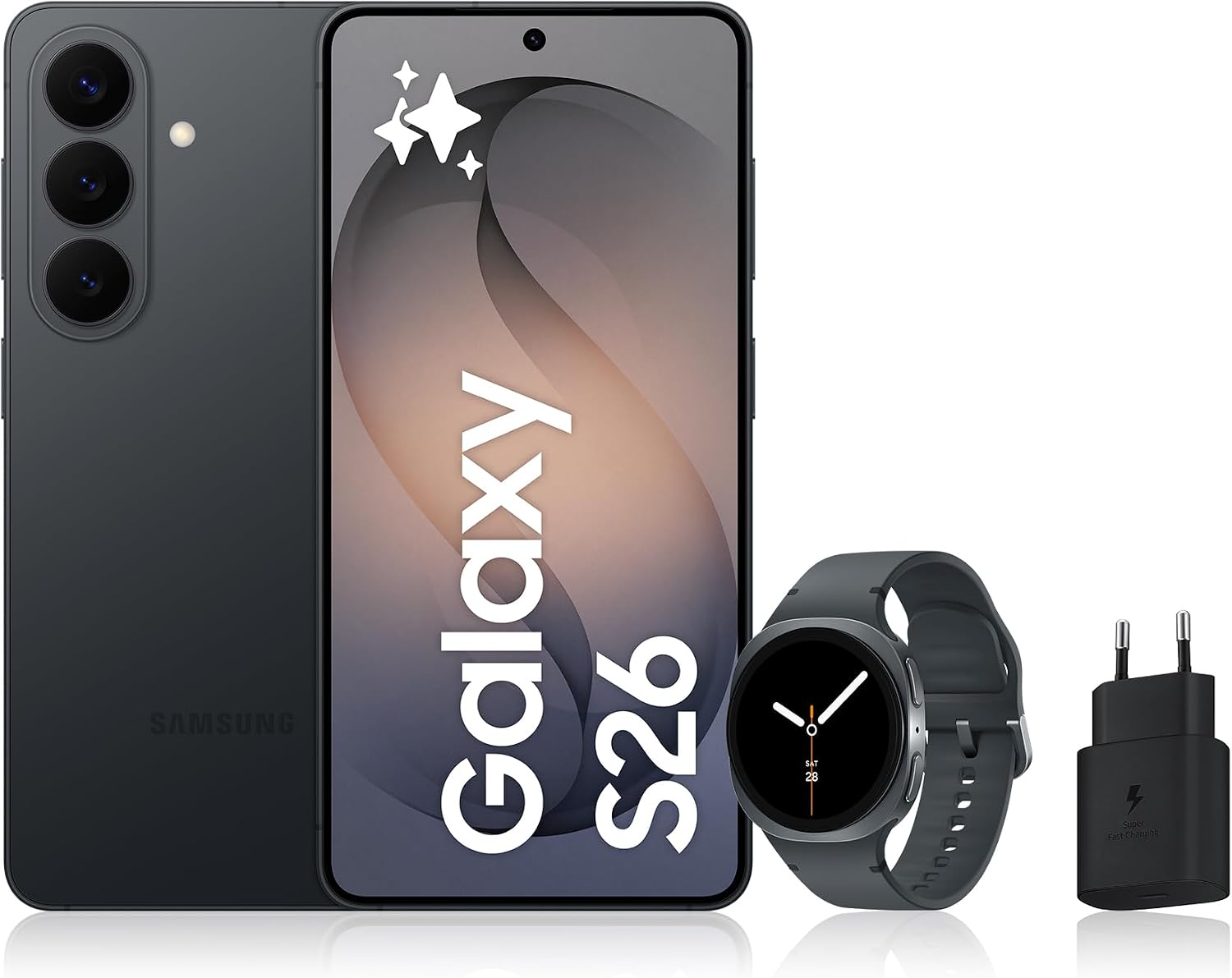 Samsung Galaxy S26, Smartphone Android 5G avec Galaxy AI, 512 Go, Chargeur Secteur Rapide 25W Inclus, Smartphone déverrouillé, Violet, Version FR