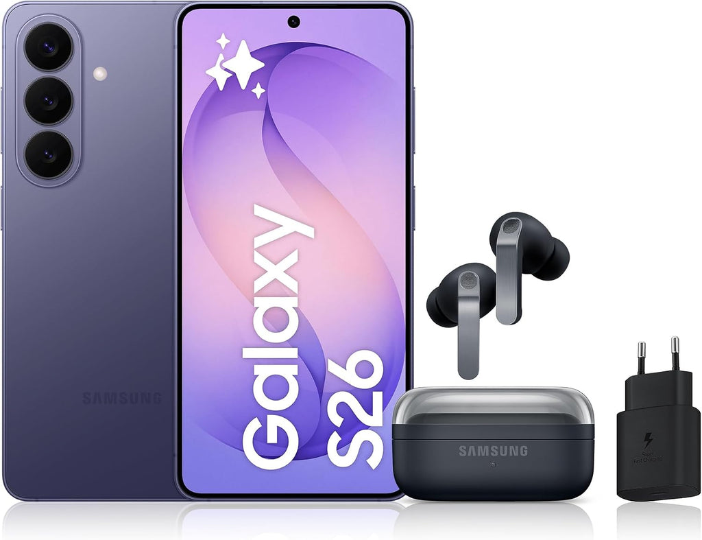 Samsung Galaxy S26, Smartphone Android 5G avec Galaxy AI, 512 Go, Chargeur Secteur Rapide 25W Inclus, Smartphone déverrouillé, Violet, Version FR