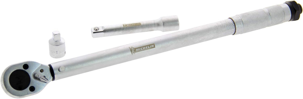 MICHELIN Cric Hydraulique Rouleur 1,8T & Clé Dynamométrique 1/2'' en Coffret avec Barre d'extension et Adaptateur