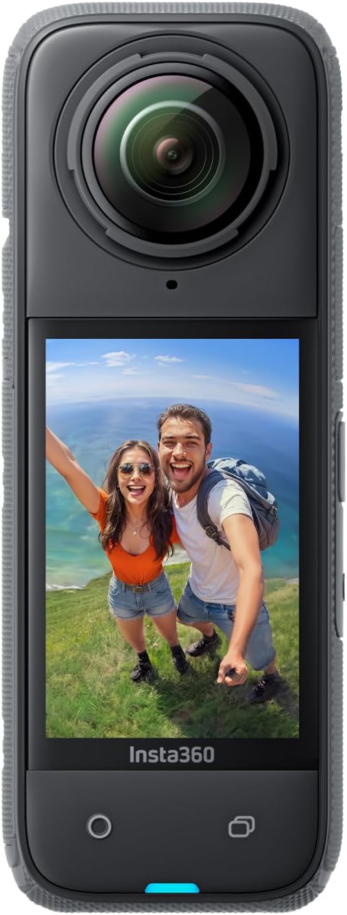 Insta360 X4 Pack Standard - Caméra d'action 360° 8K étanche, vidéo Grand Angle 4K, Effet de Perche à Selfie Invisible, protège-objectifs Amovibles, 135 Min d'autonomie, édition IA, stabilisation