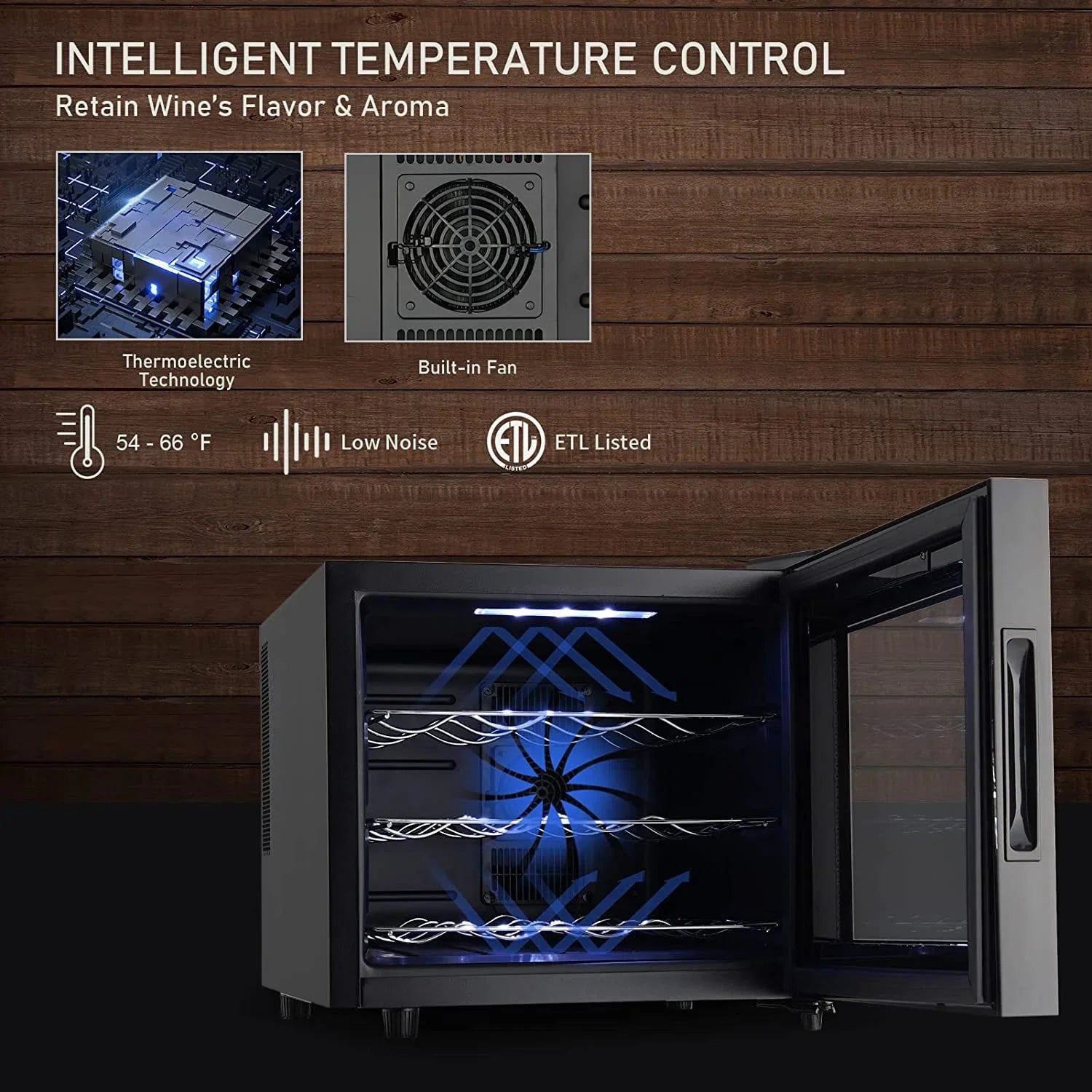 JINJUNYE Wine Cooler Refrigerator, 12 Bottle Wine Fridge Small, Countertop Wine Cooler with Temperature Control, Mini Freestanding Wine Cellars Glass Door for Home, Office, Bar, Gift for Men